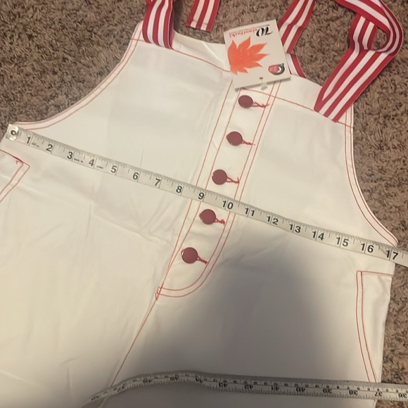 White & Red Overalls - Picture 5 of 7